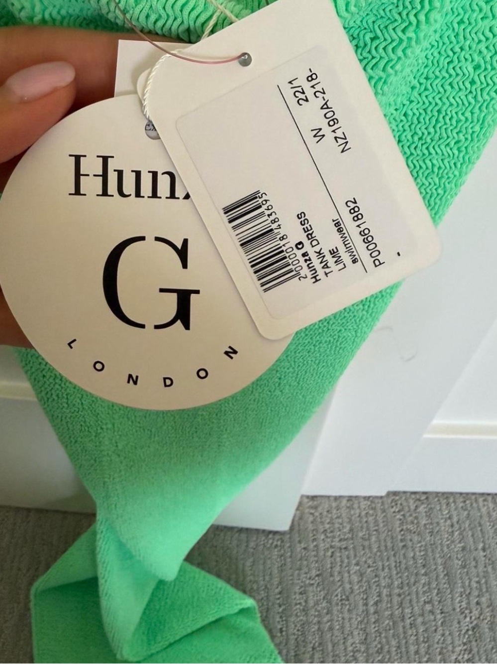 Hunza G Lime Green Casual Socks